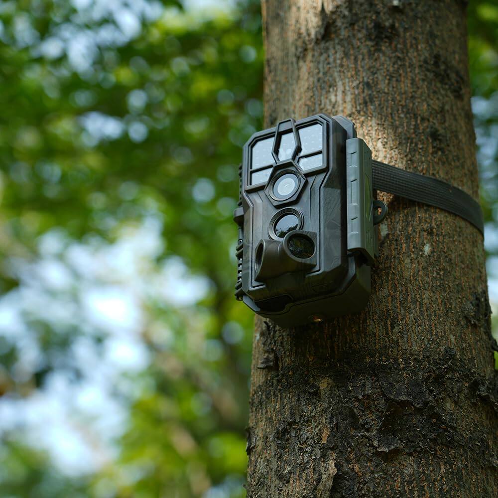 Angle. GlowWise - Trail Camera, 64MP 1296p, HD Game Cameras with 100ft Night Vision, Ultra Fast 0.1s Motion Activated, Waterproof, Camo - Camouflage.