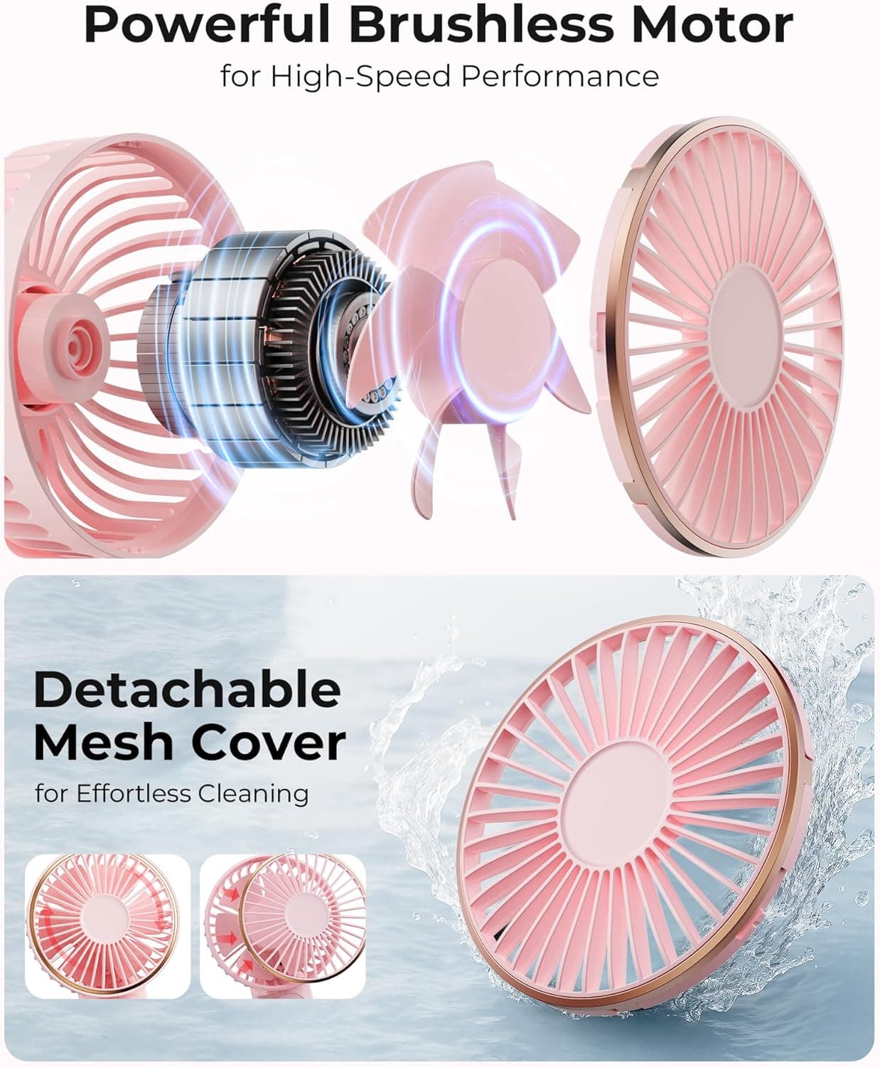 Powerful Brushless Motor for High-Speed Performance  
Detachable Mesh Cover for Effortless Cleaning