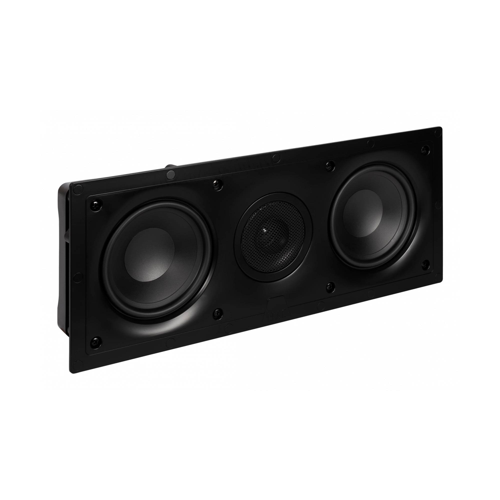 Alt View 2. ELAC - Elac IW-VC51-W - Vertex 1 5.25" In-Wall Center Speaker - Includes White Grille, Sold Individually - Black/Gray.