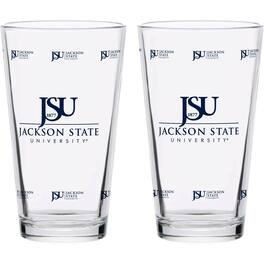 Indigo Falls - Jackson State Tigers Two-Pack Knockout 16oz. Pint Glass Set - Multicolor