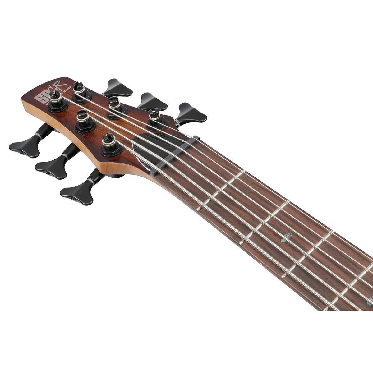 Alt View 7. Ibanez - Ibanez SR Standard Series SR506A Electric Bass Guitar, Mahogany Brown Burst Low Gloss.
