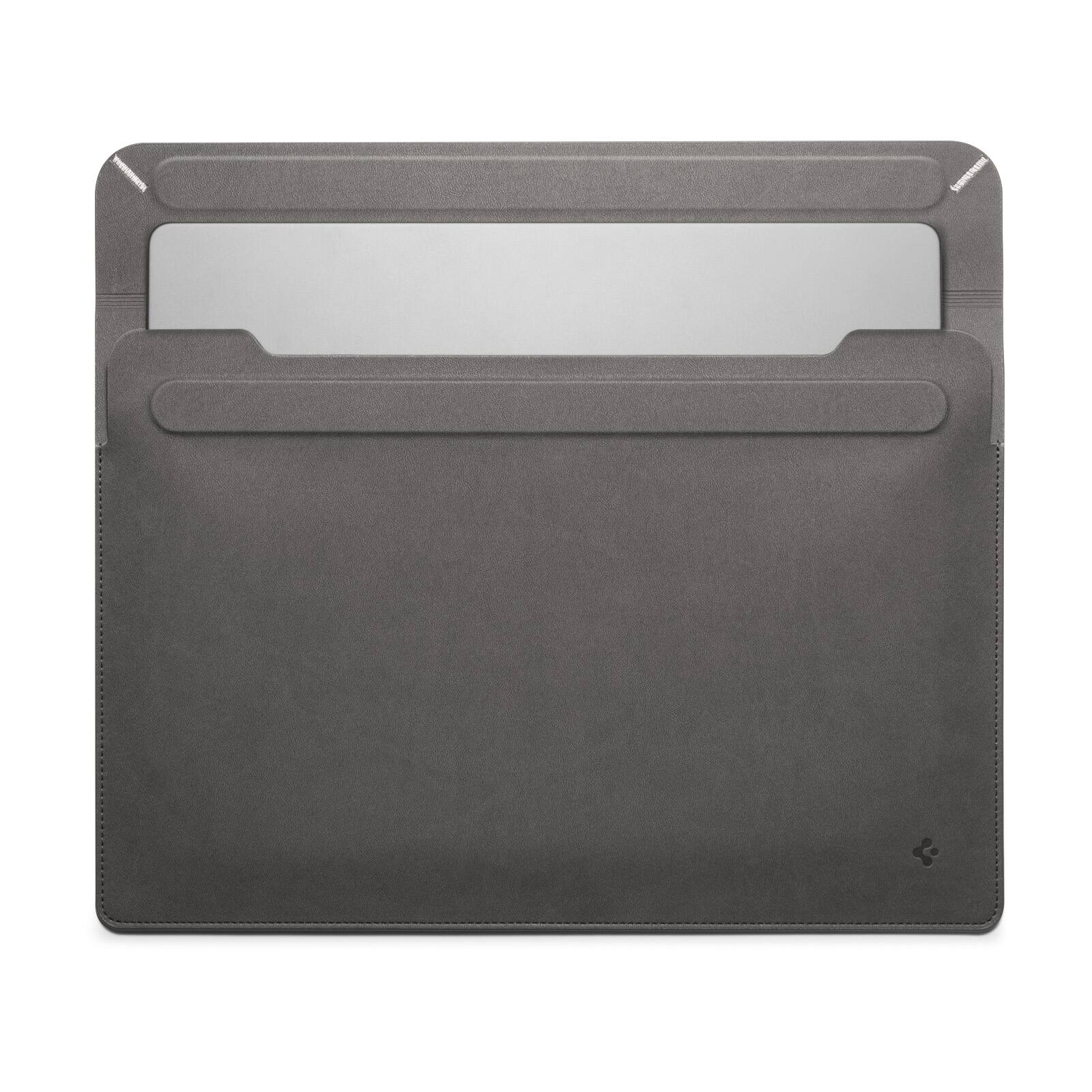 Back. Spigen - Spigen Valentinus S Protective Laptop Sleeve for 14-inch Laptop - City Gray.