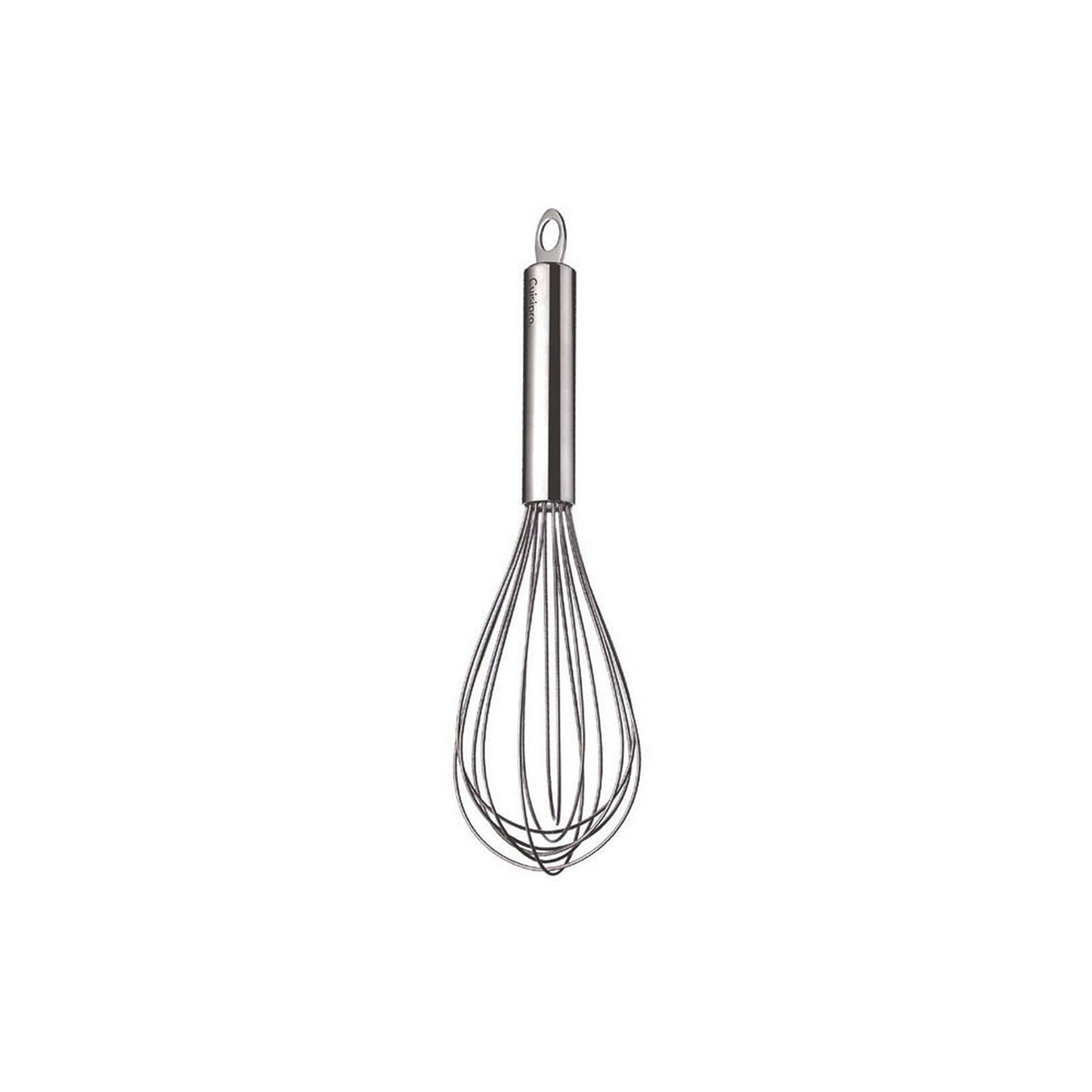 Front. Cuisipro - 8 Inch Stainless Steel Balloon Whisk Ball Solid Handle - Silver.