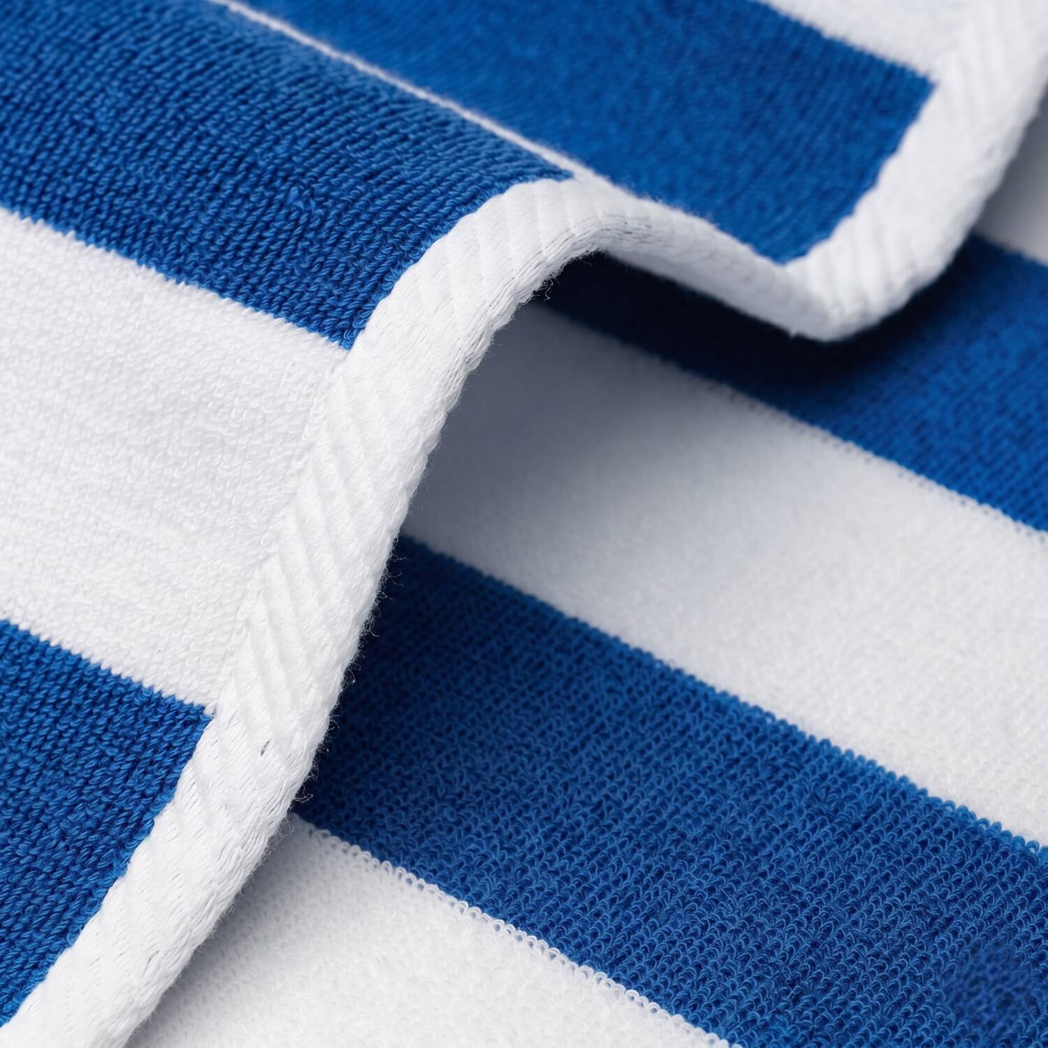 Left. Plazatex - Plazatex Terry Cabana 80% Cotton 20% Polyester Oversized 6 Pack Beach Bath Towel 36" x 66" Blue - Blue.