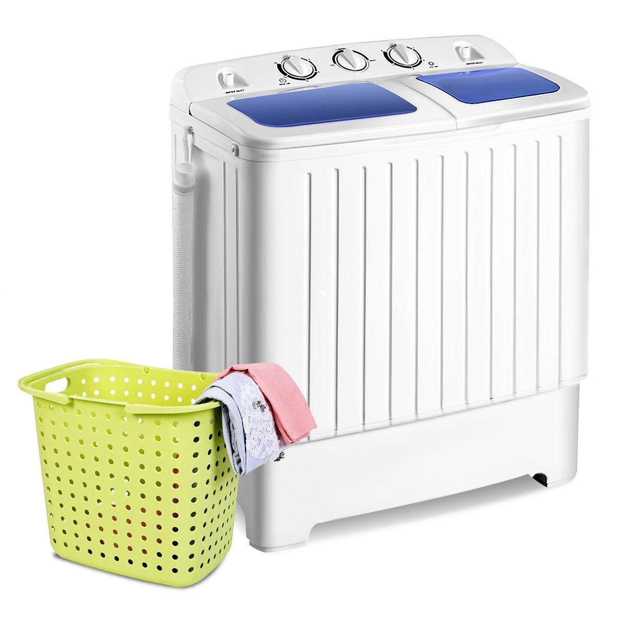 Alt View 1. HONGGE - Portable Compact Twin Tub Washing Machine with Spinner and Wash Timer for Home Use - White.