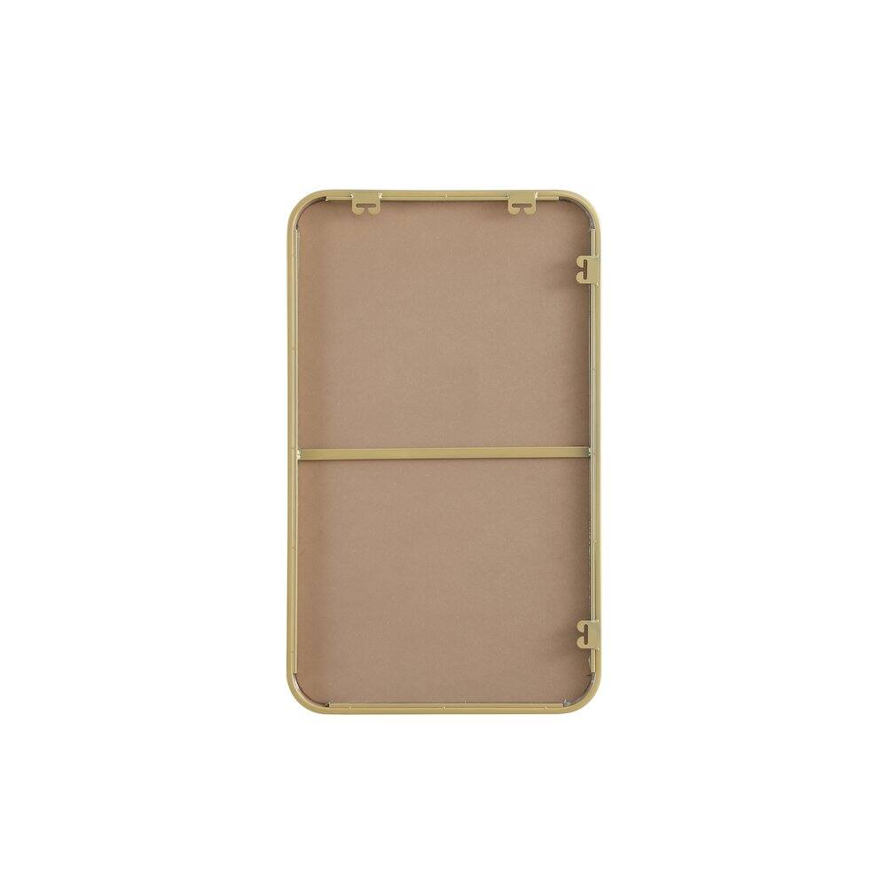 Angle. Elegant Decor - Contour Metal Rectangle Mirror 18x30 in Brass - Brass.