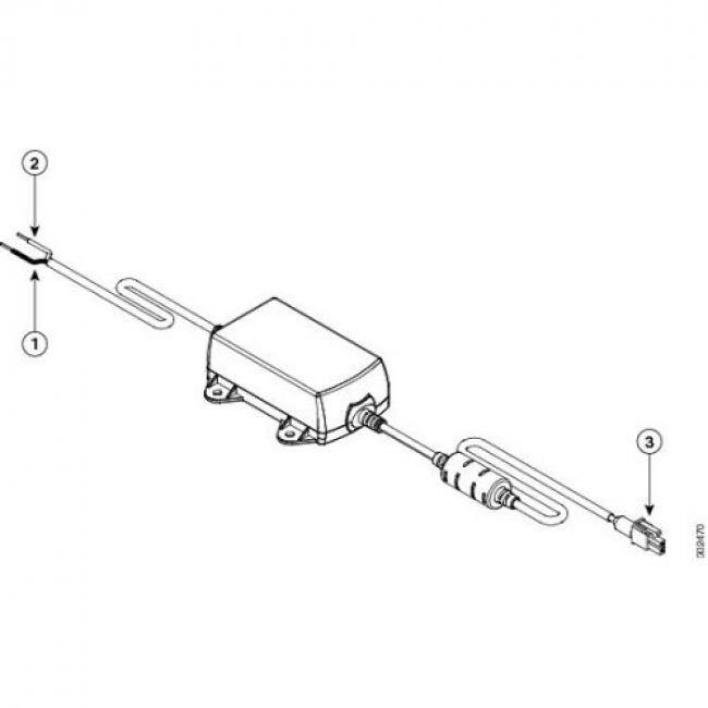 Front. Cisco Consumer Products - Cisco DC Power Adapter for the Cisco 810 Series ISR - 20 W Output Power - Black.