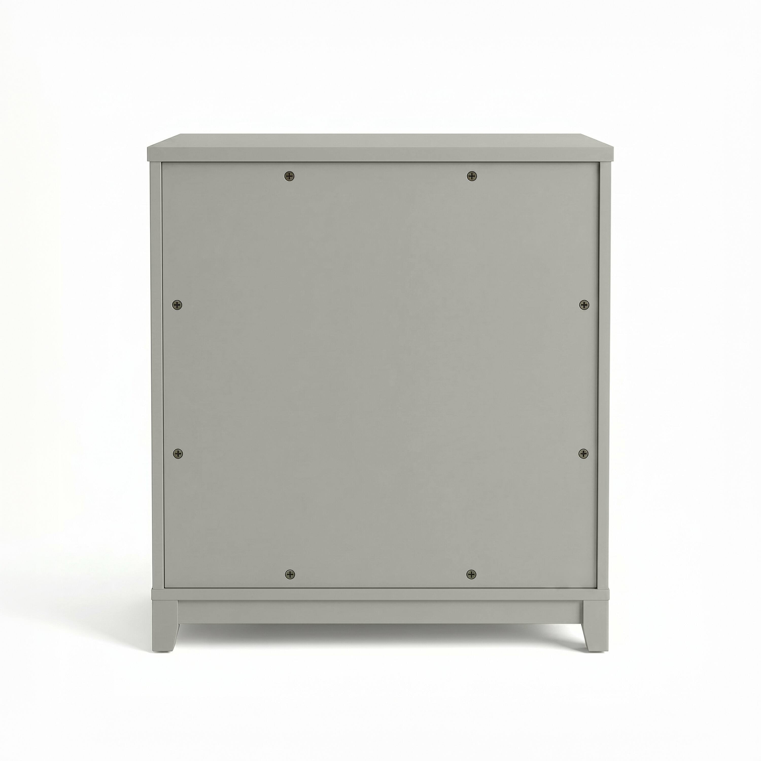 Alt View 10. Martha Stewart - Bedford Modular Storage Cabinet with Adjustable Shelf, Soft-Close Doors, Solid Wood Frame and Legs - Bedford Gray/Brushed Stainless Steel Hardware.