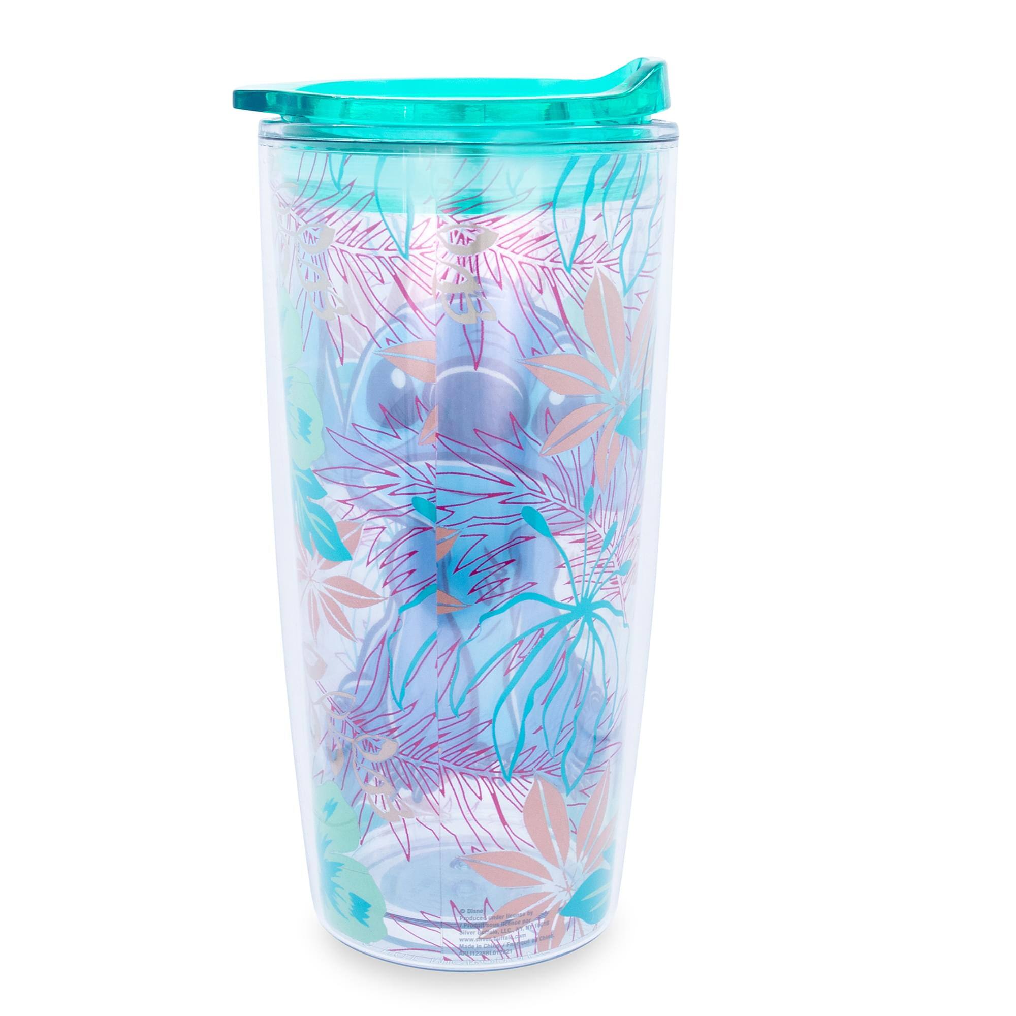 Alt View 1. Silver Buffalo - Disney Lilo & Stitch Travel Tumbler with Slide Close Lid | Holds 20 Ounces - Blue.