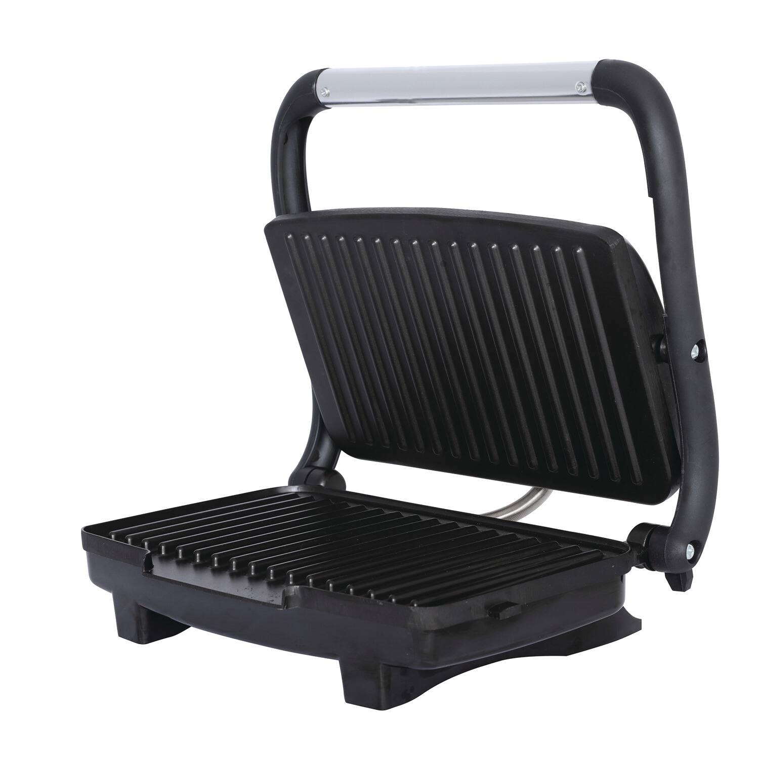 Alt View 2. Brentwood - Brentwood Select TS-611 Compact Non-Stick Panini Grill & Sandwich Maker - Silver.