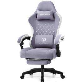 GTPlayer - Ergonomic Gaming Chair with Linkage Armrests Computer Office Chair High Back Task Chair with Footrest - Purple