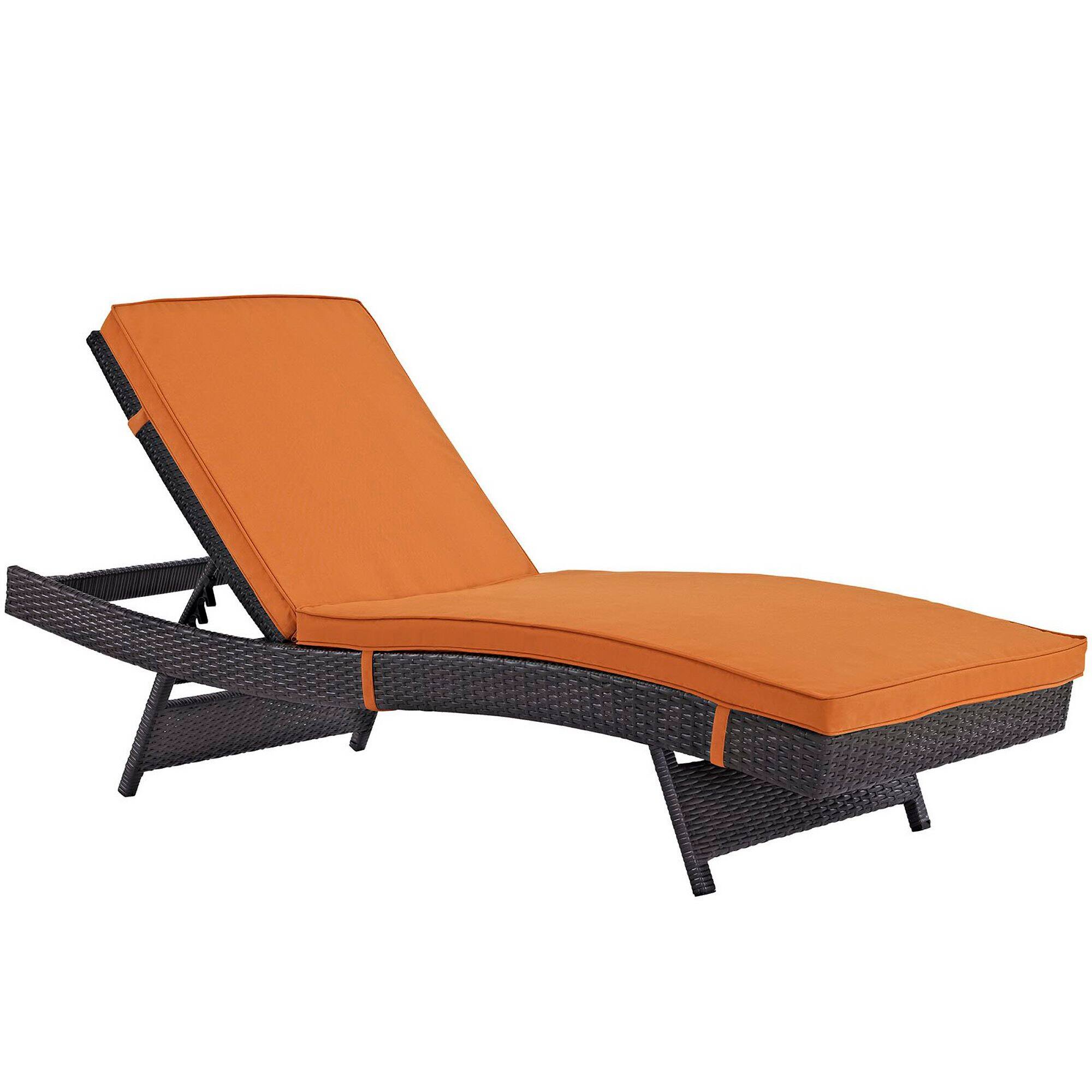 Angle. Modway - Convene Outdoor Patio Chaise by Modway - Espresso Orange.