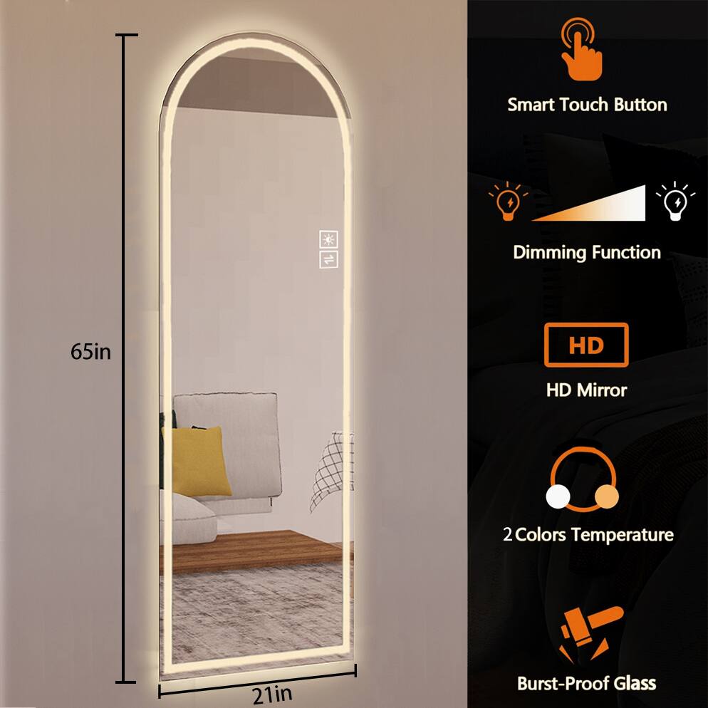 Smart Touch Button  
Dimming Function  
HD Mirror  
2 Colors Temperature  
Burst-Proof Glass  

65in  
21in