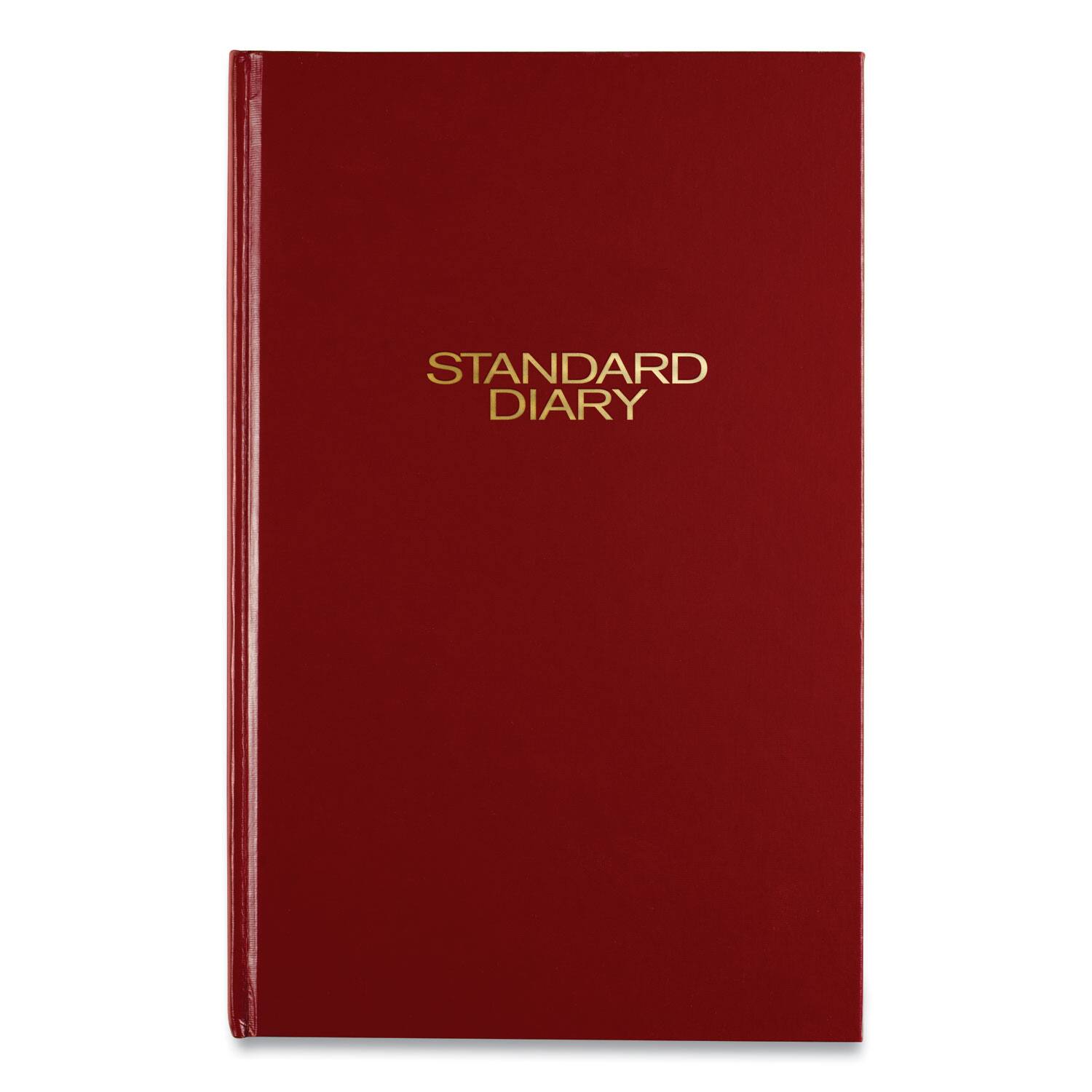 AT-A-GLANCE - Standard Diary Daily Diary 2026 Edition Wide Legal Rule Red Cover 200 12 x 7.75 Sheets