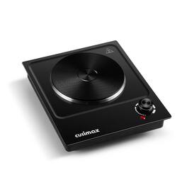 Cusimax - Electric Portable Countertop Burner Easy Clean 1500W Stainlee Steel 11 Power Levels For Solo Apt Dorm Hotpot - Black
