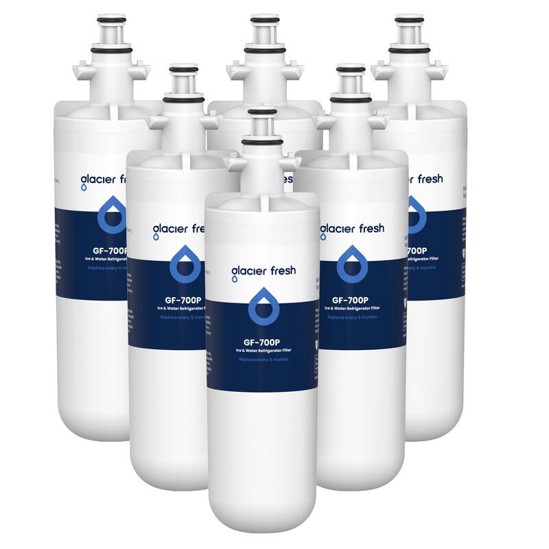 Glacier Fresh GF-700F - Ice & Water Refrigerator Filter - Replace every 1 month  
Glacier Fresh GF-700P - Ice & Water Refrigerator Filter - Replace every 4 months  
Glacier Fresh GF-700P - Ice & Water Refrigerator Filter - Replace every 4 months