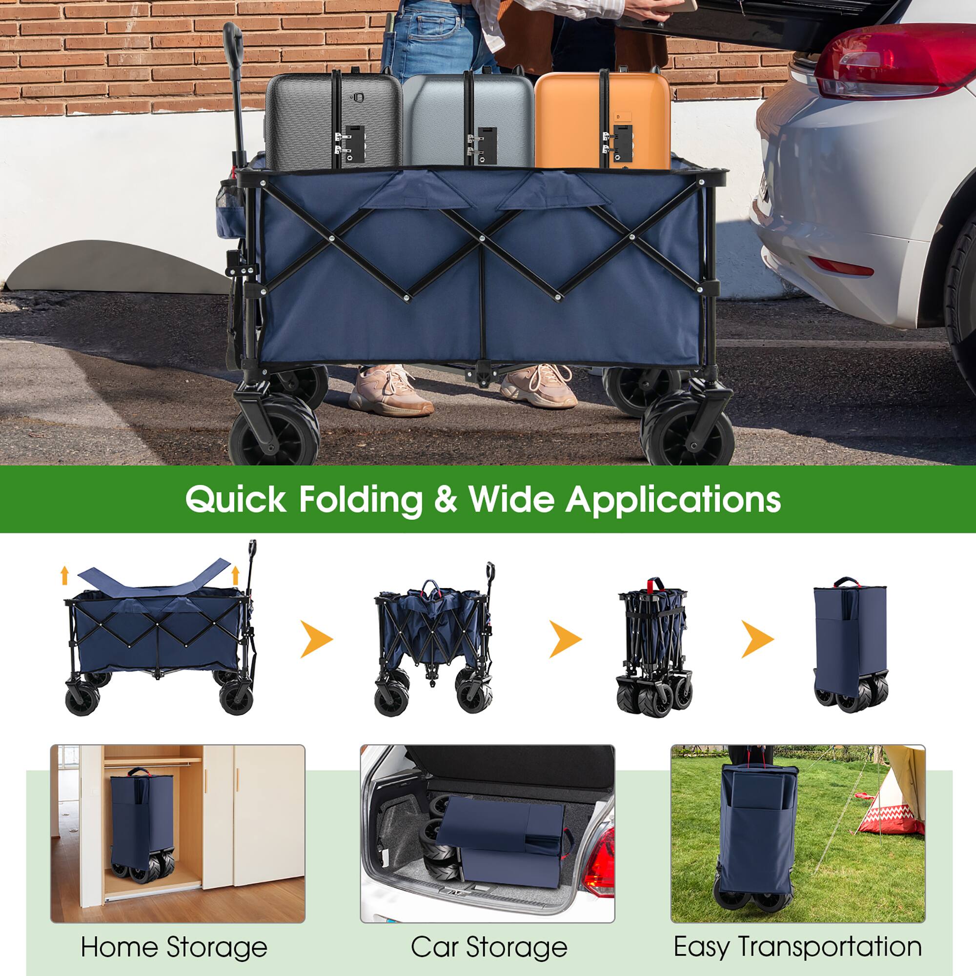 Quick Folding & Wide Applications: Home Storage, Car Storage, Easy Transportation
