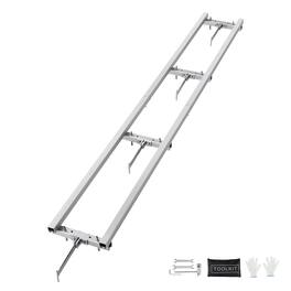 VEVOR - Rail Mill Guide System, 9 ft Milling Guide, 4 Crossbar Kits Chainsaw Mill Rail Guide, Aluminum Adjustable Saw Mill Rail - Silver