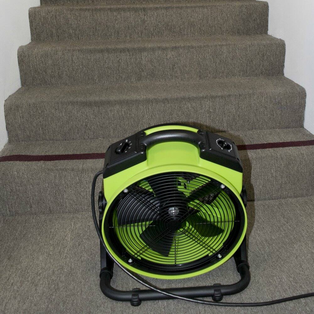 Alt View 5. XPOWER - 1300 CFM 4 Speed Portable 13" Professional Grade Air Circulator Utility Fan - Green.