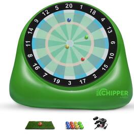 Swooc Games - Bull Chipper - Giant Golf Darts (Over 6ft Tall) with 10+ Golf Games - Golf Chipping Game with Air Pump - Yard Games - Green