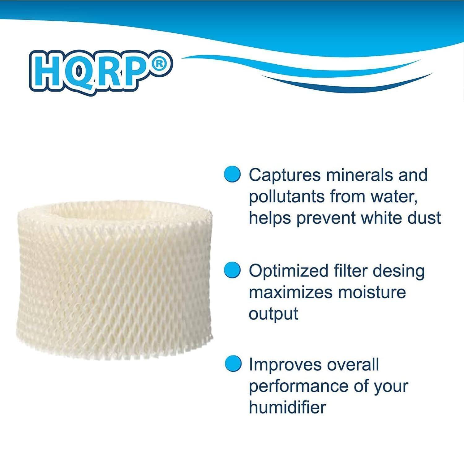 HQRP®

- Captures minerals and pollutants from water, helps prevent white dust
- Optimized filter design maximizes moisture output
- Improves overall performance of your humidifier