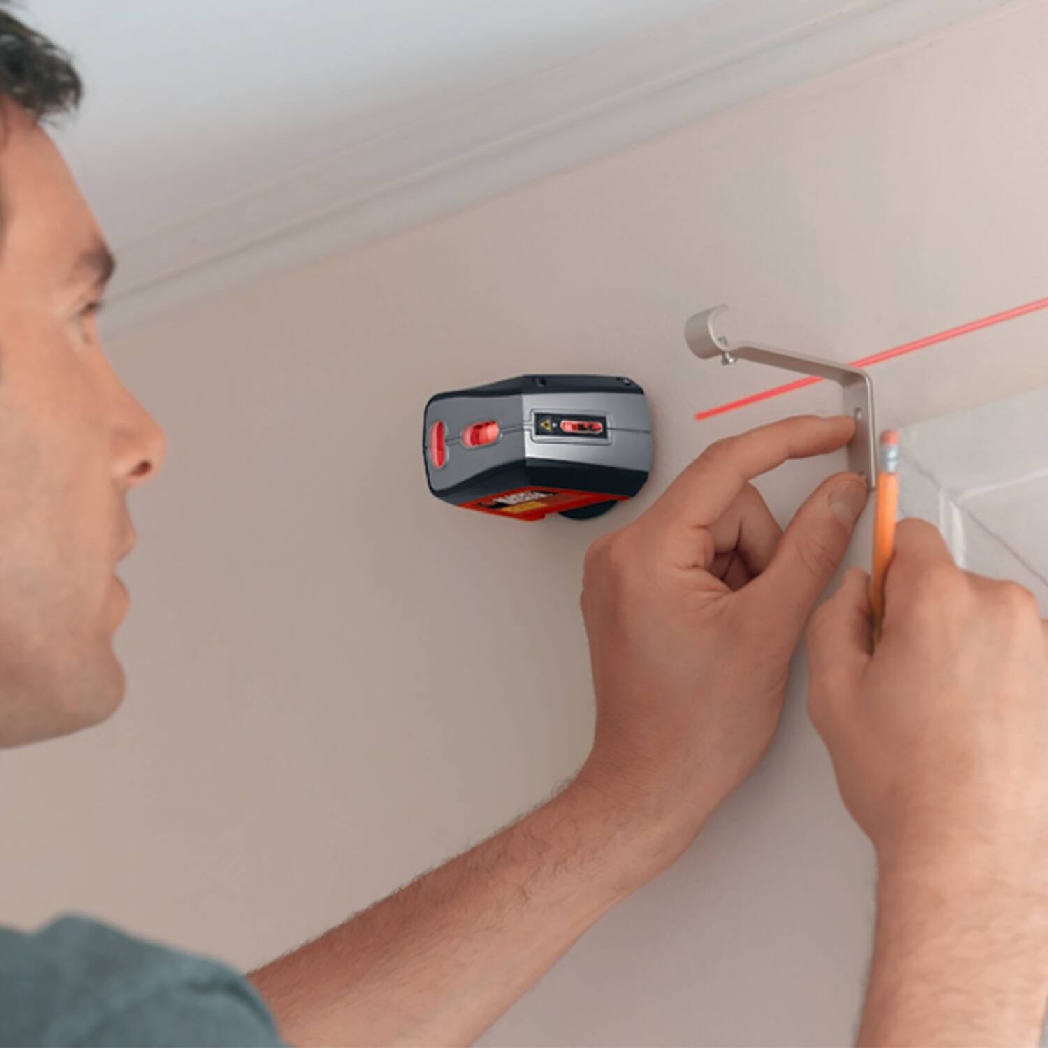 Angle. Black+Decker - Laser Level with Wall-Mounting Accessories.