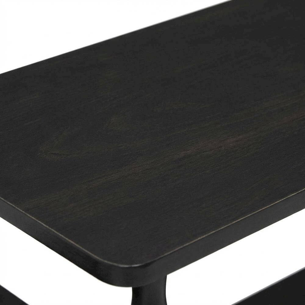 Alt View 1. FurniFact - Espresso and Black Entertainment Center with Bamboo Tubes - Espresso/Black.
