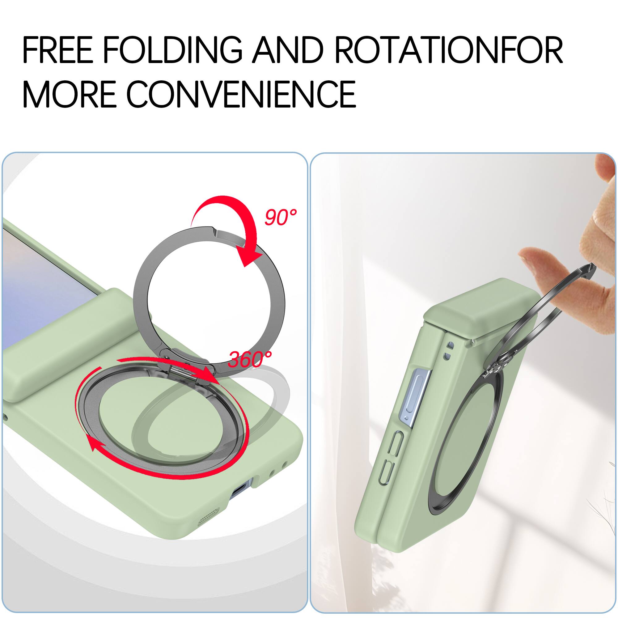 FREE FOLDING AND ROTATION FOR MORE CONVENIENCE

90°

360°