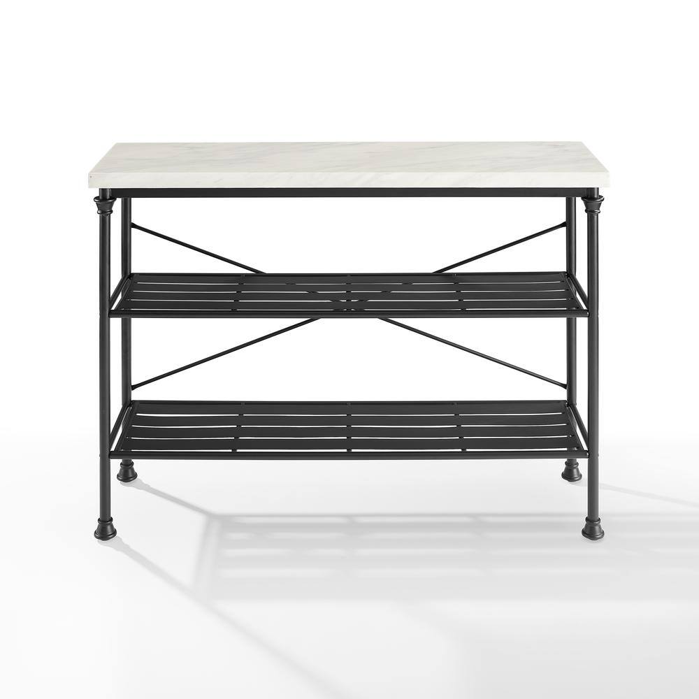 Left. Crosley Furniture - Madeleine Entryway Console Table - White Marble.