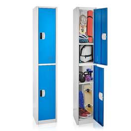 AdirOffice - Storage Locker 629-Series 72" H 2-Tier Steel Digital Lock 2-Shelf Locker - Blue