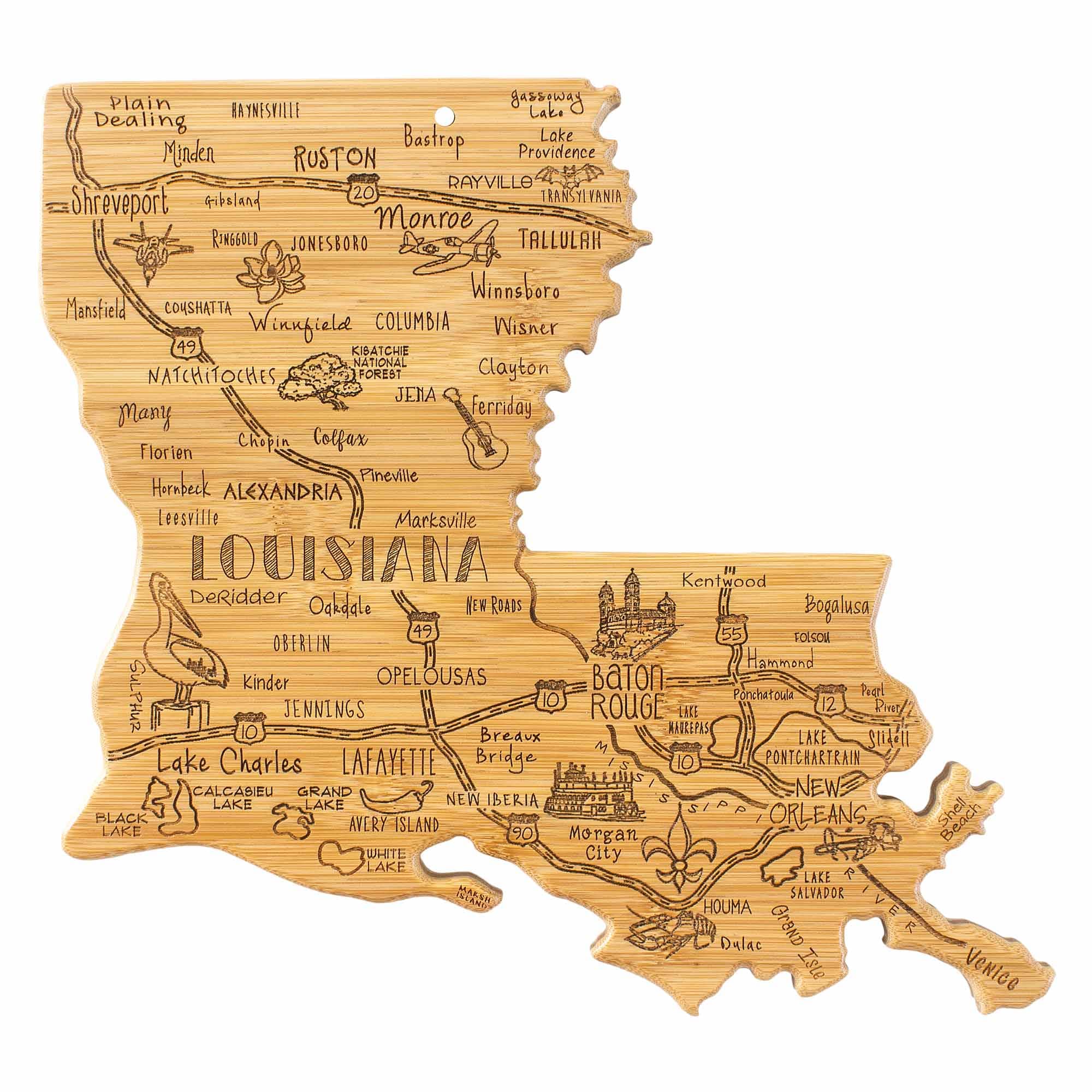 "Totally Bamboo - Destination Louisiana Cutting Board, 13"" x 12""" price history on PriceWatchPro