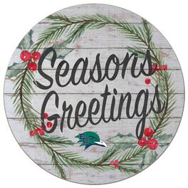 Jardine - Endicott College 20'' x 20'' Season's Greetings Circle - White