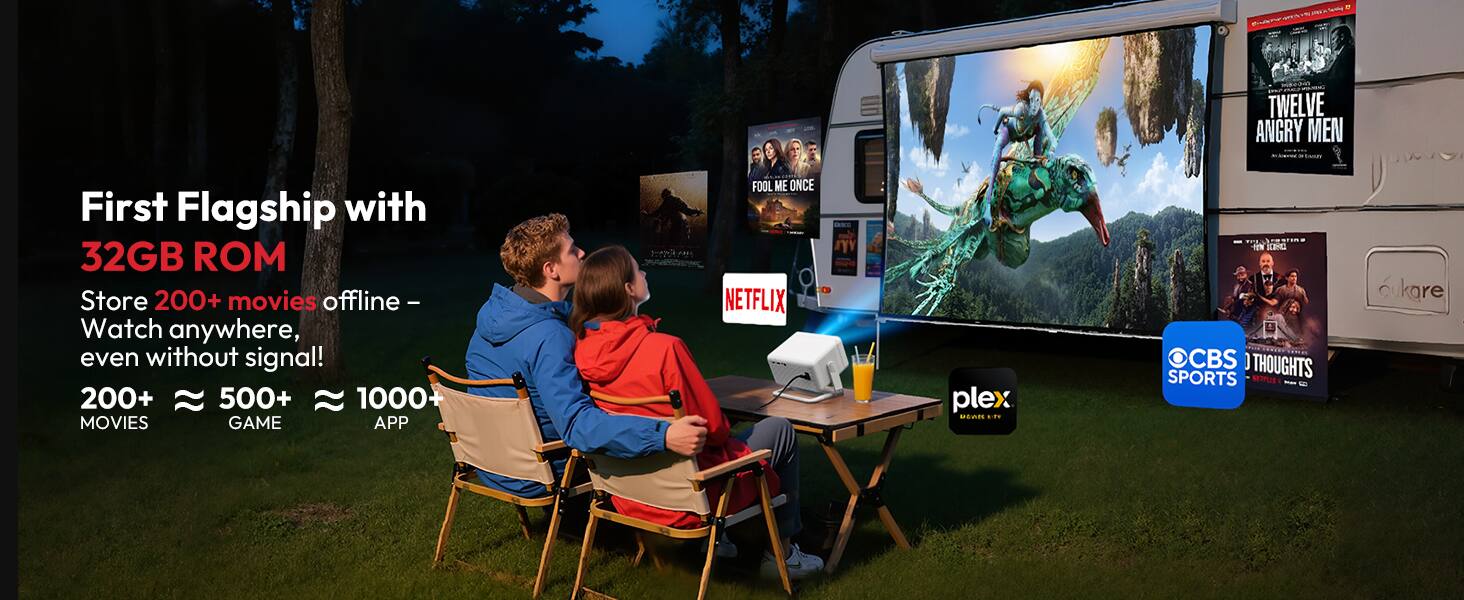 First Flagship with  
32GB ROM  
Store 200+ movies offline – Watch anywhere, even without signal!  
200+ MOVIES  
500+ GAME  
1000+ APP  

TWELVE ANGRY MEN  
FOOL ME ONCE  
NETFLIX  
plex  
CBS SPORTS  
THOUGHTS  
ukare