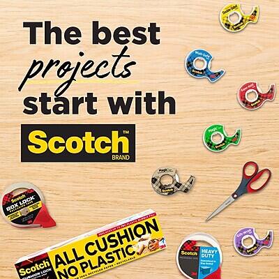 The best projects start with Scotch™ Brand

- Scotch® All Cushion No Plastic
- Scotch® Heavy Duty
- Scotch® Box Lock
- Scotch® Lock Box
