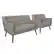 Angle. OSP Home Furnishings - Mill Lane Chair and Loveseat Set - Cement.