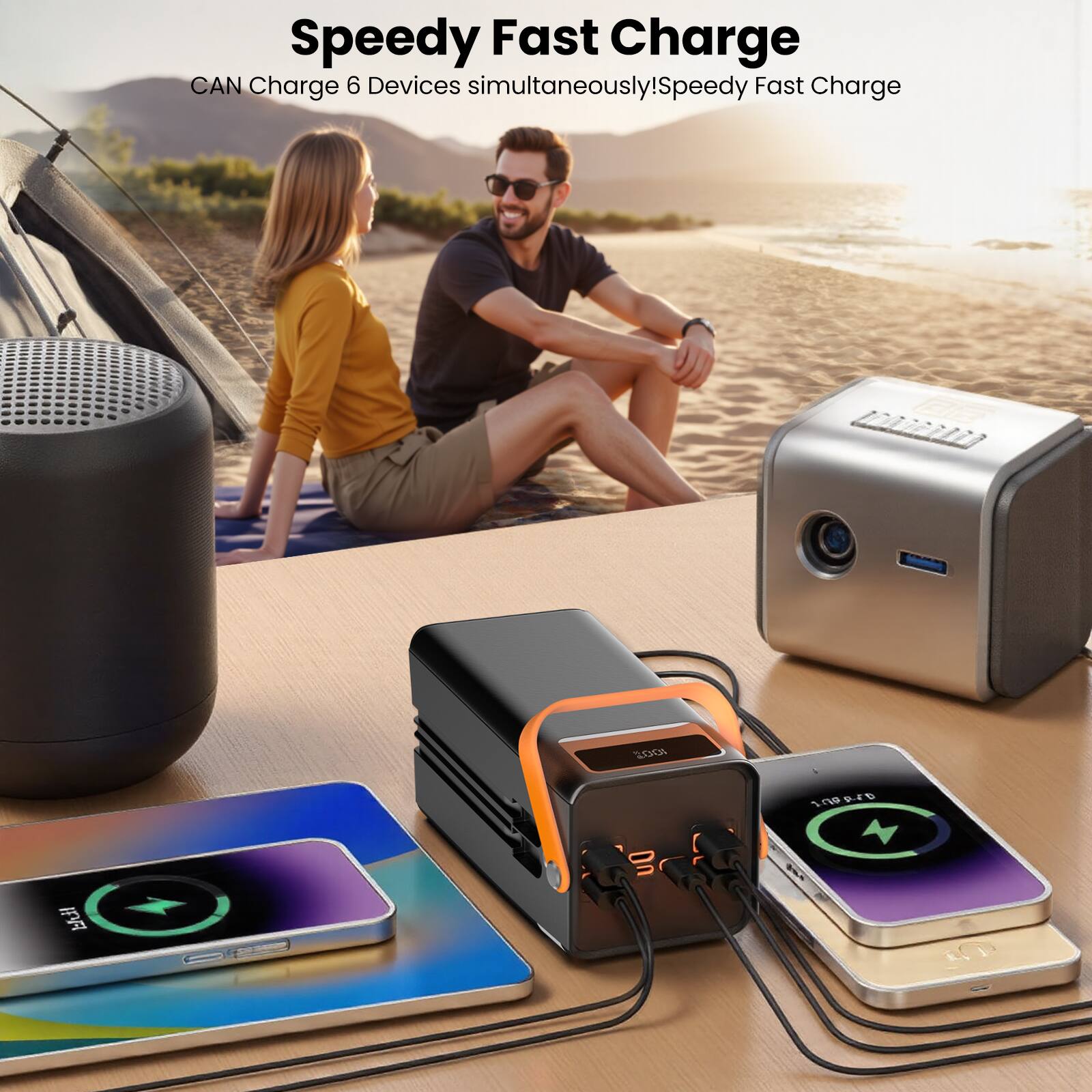 Speedy Fast Charge  
CAN Charge 6 Devices simultaneously!  
Speedy Fast Charge