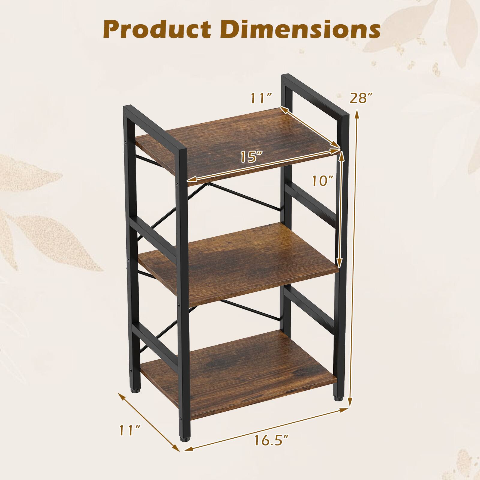 Product Dimensions: 11" x 28" x 15" x 10" x 11" x 16.5"