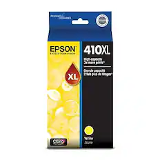 DESIGNED EXCELLENCE
EPSON
410XL
EXCEED YOUR VISION
High-capacity
2x more prints*
Grande capacité
2 fois plus de tirages*
XL
Claria
Yellow
Joune
*Based on Epson's internal testing. Actual results may vary.