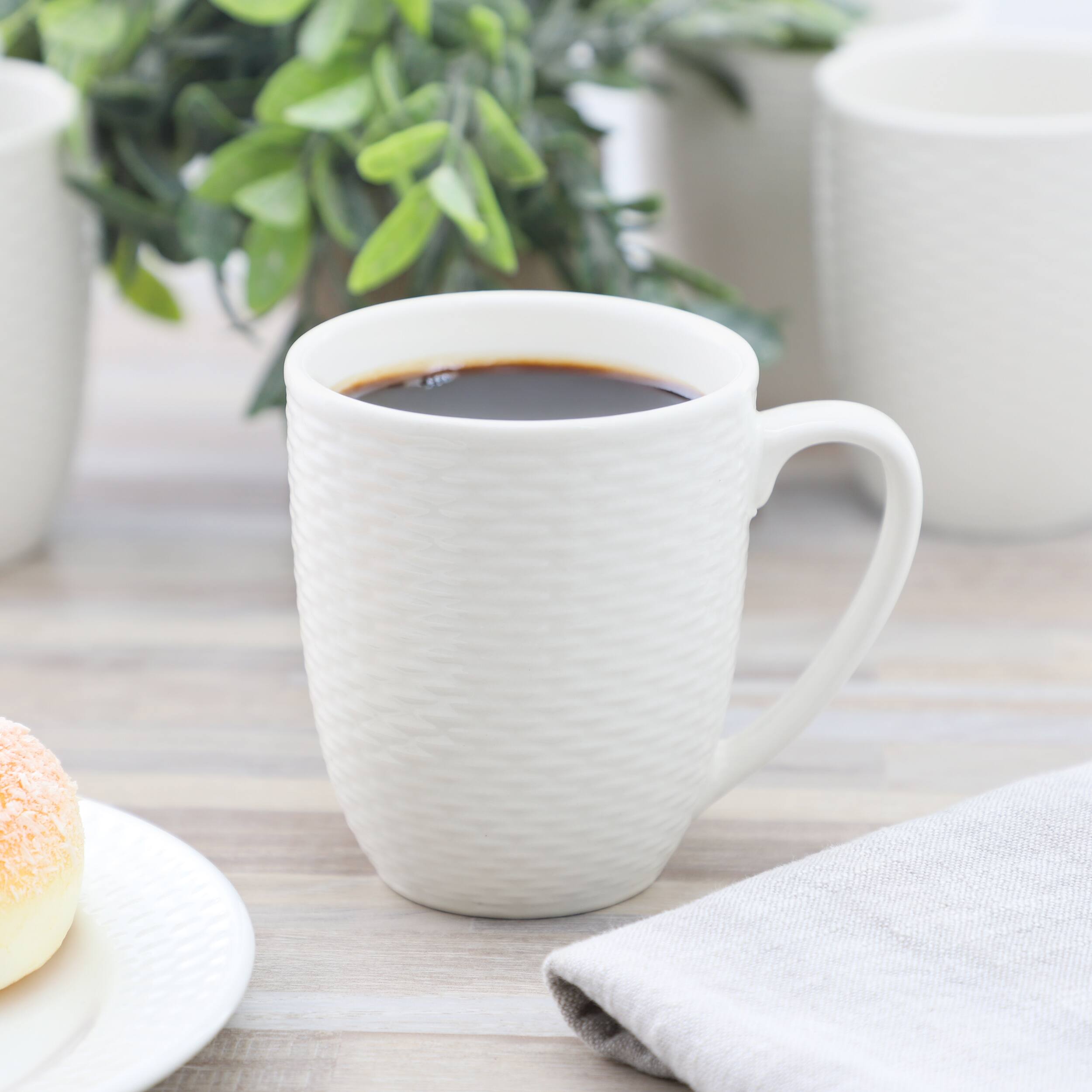 Left. Elama - Elama Ophelia 6 Piece Stoneware 12 Ounce Mug Set in White - $34.99.