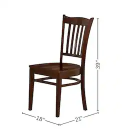 FurniFact - Mahogany Dining Chair - Brown