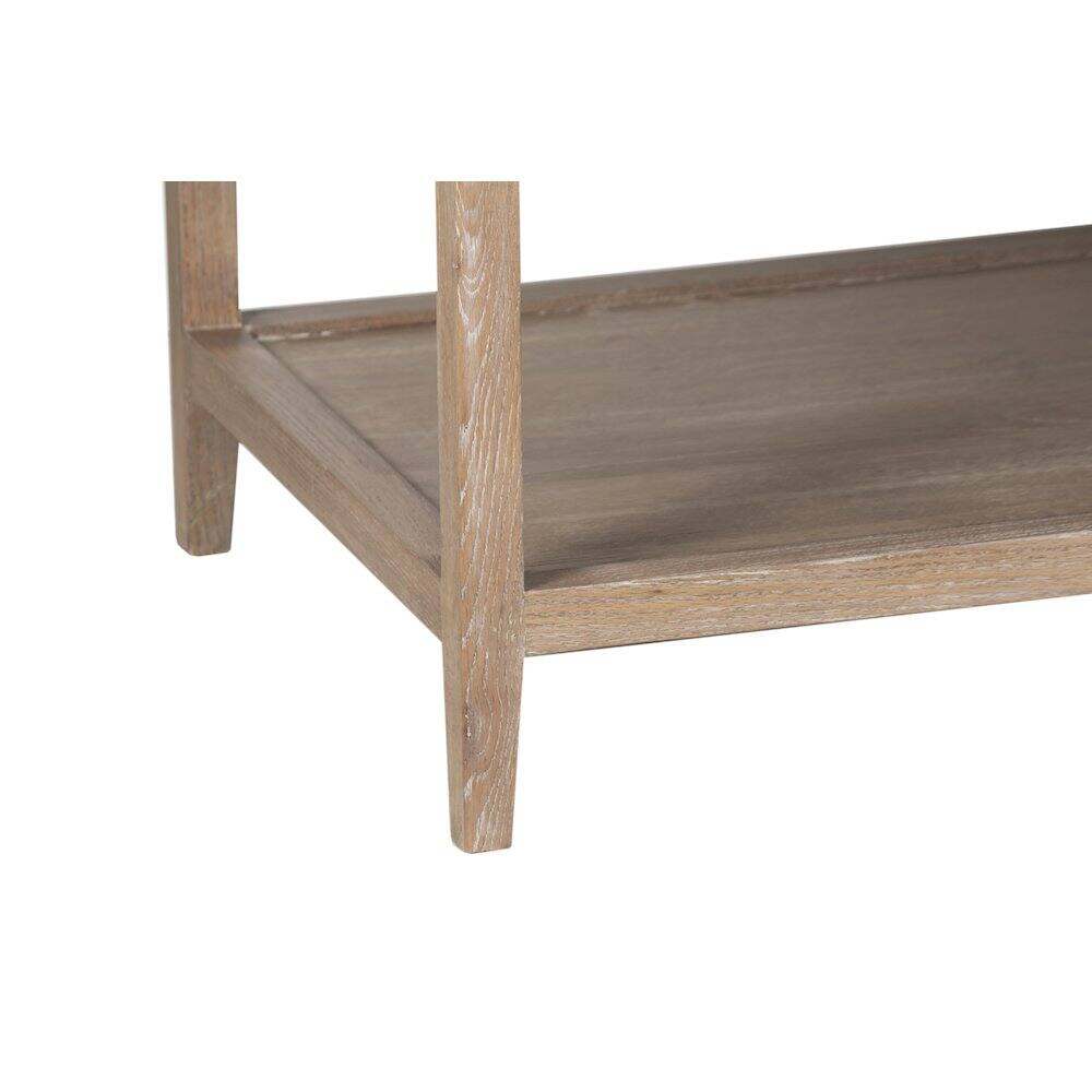 Angle. Porter Designs - Lowell Solid White Oak Wood Coffee Table - Brown.