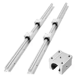 VEVOR - Linear Rail Kit, SBR25, 2Pcs 1200 mm (47.24 inch) Linear Motion Guide Rails and 4Pcs Bearing Slide Blocks - Silver