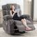 Alt View 8. Boyel Living - Oversized Massage Rocker Recliner Chair Rocking Chairs for Adults with 2 Cup Holders and USB Charge - Grey.