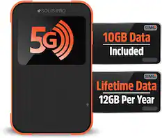 SOLIS PRO 5G
10GB Data Included
Lifetime Data 12GB Per Year