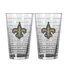 Logo Brands - New Orleans Saints Two-Pack Chant Fade 16oz. Pint Glass Set - Multicolor
