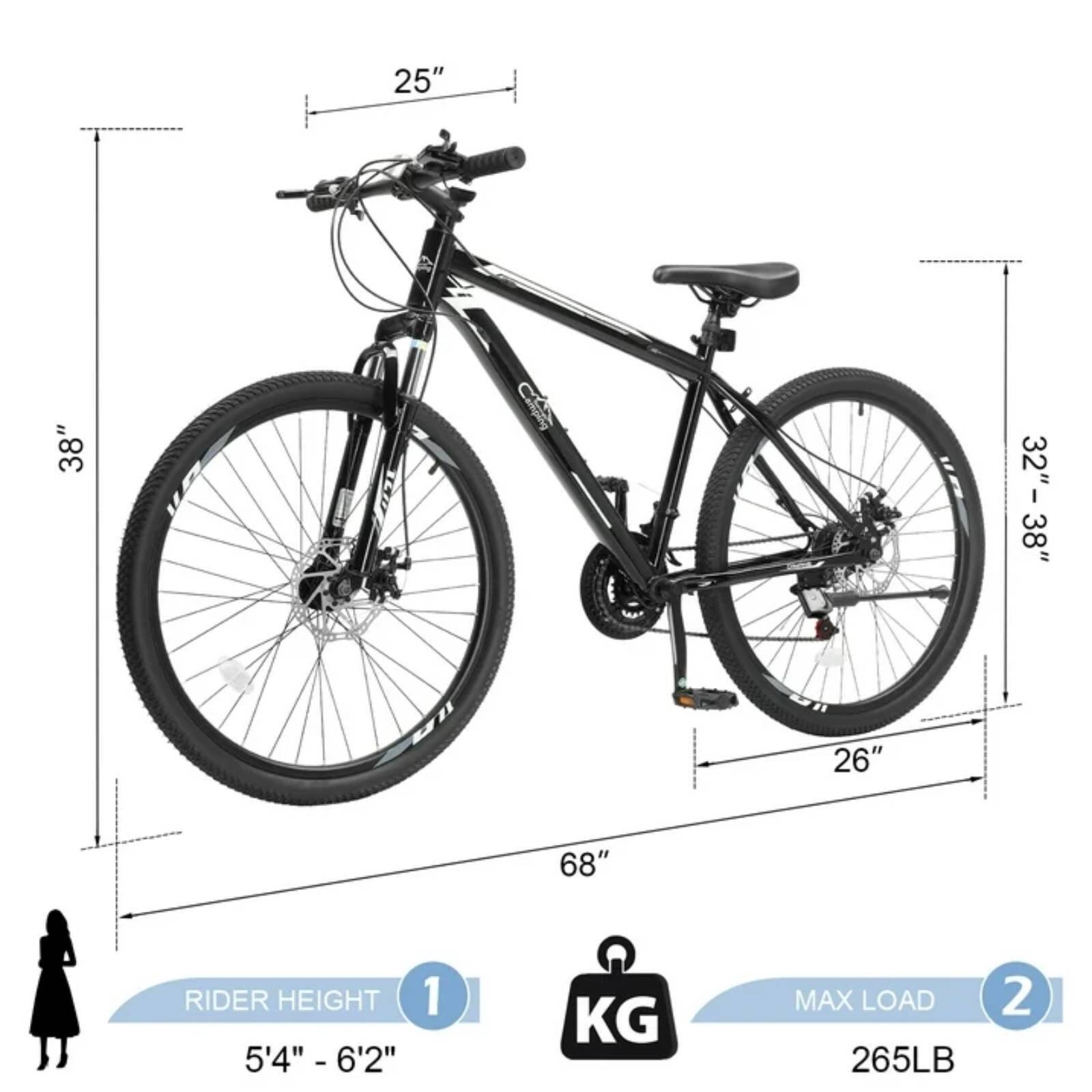 25" 38" U 32"- 38" 26" 68" RIDER HEIGHT 1 5'4" - 6'2" - KG MAX LOAD 2 265LB