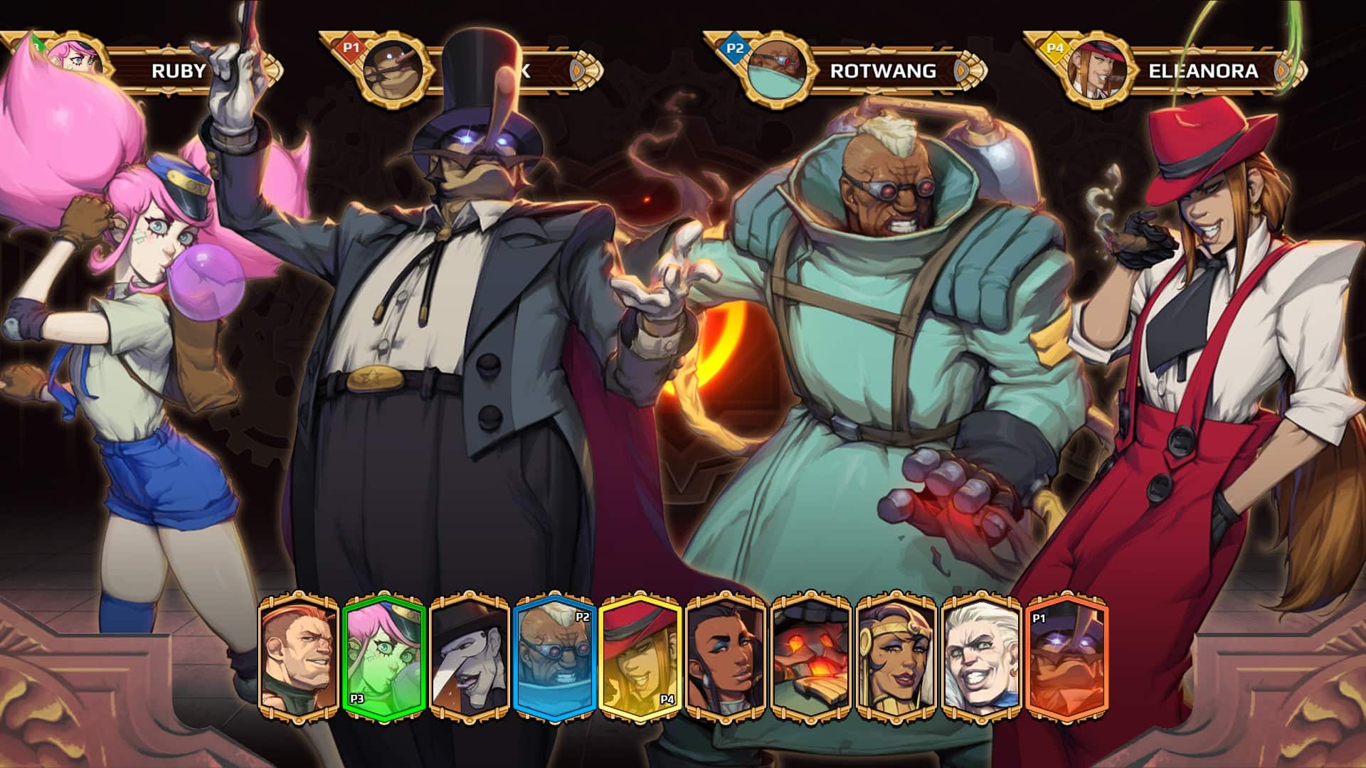 Ruby P1 K P2 Rotwang P4 Eleanora P3 A P2 P4 P1 A