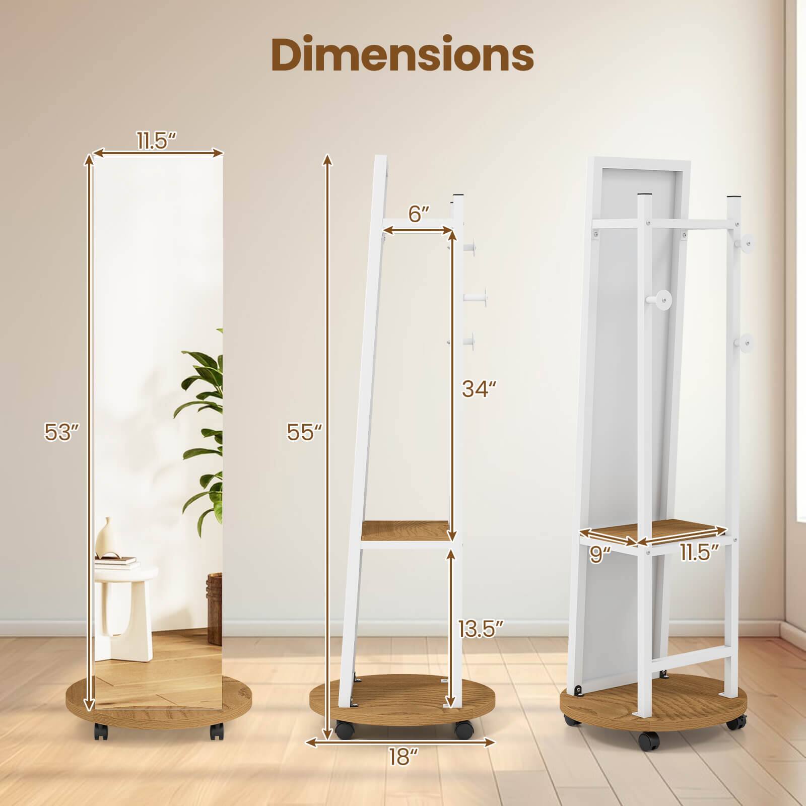 Dimensions: 11.5" x 6" x 34" x 53" x 55" x 9" x 11.5" x 13.5" x 18"