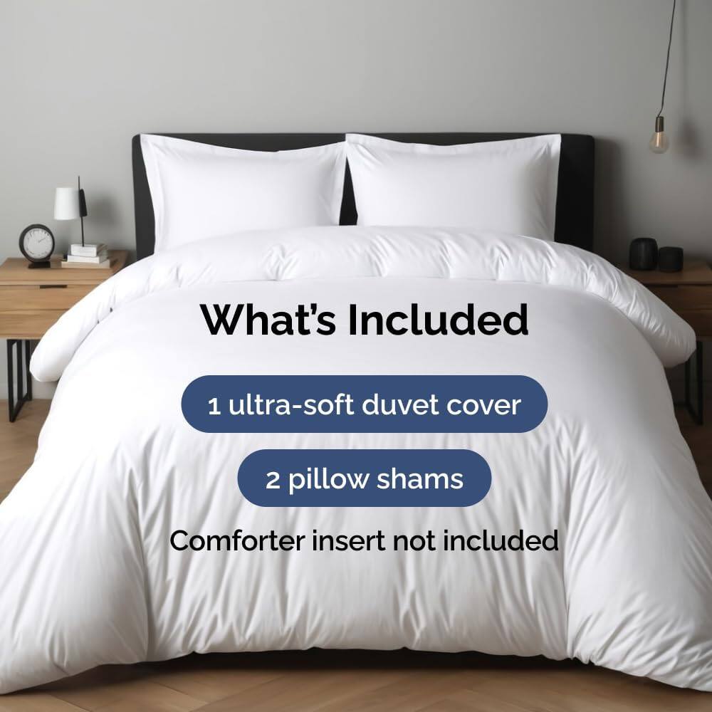 What's Included  
1 ultra-soft duvet cover  
2 pillow shams  
Comforter insert not included