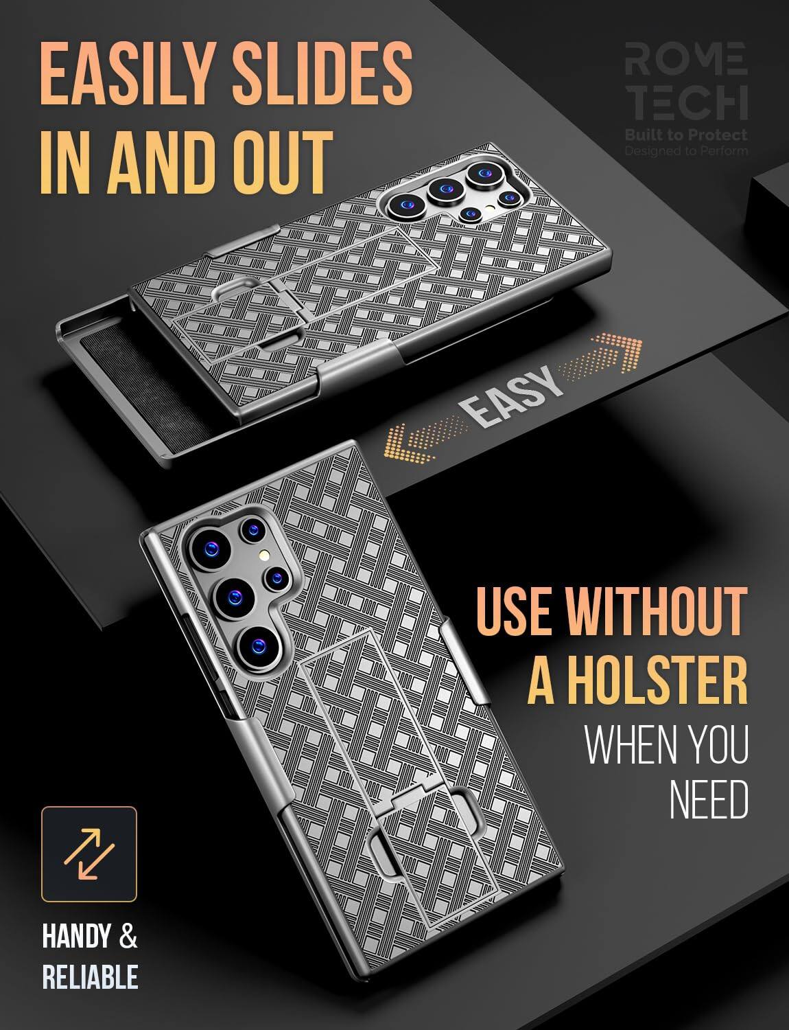 EASILY SLIDES IN AND OUT

La ROVE TCH
Built to Protect
Designed to Perform

EASY USE WITHOUT A HOLSTER WHEN YOU NEED

HANDY & RELIABLE